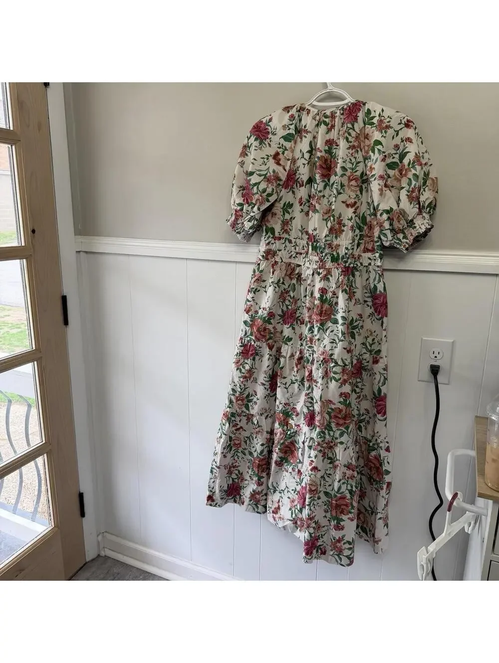 Anthropologie Somerset Puff Sleeve Maxi Dress Floral Cottage NWT $168 Sz MP - Picture 7 of 7